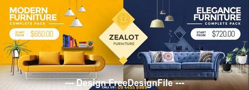 Zealot Furniture Store Facebook Cover Template Psd